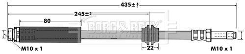 BORG & BECK Pidurivoolik BBH7430